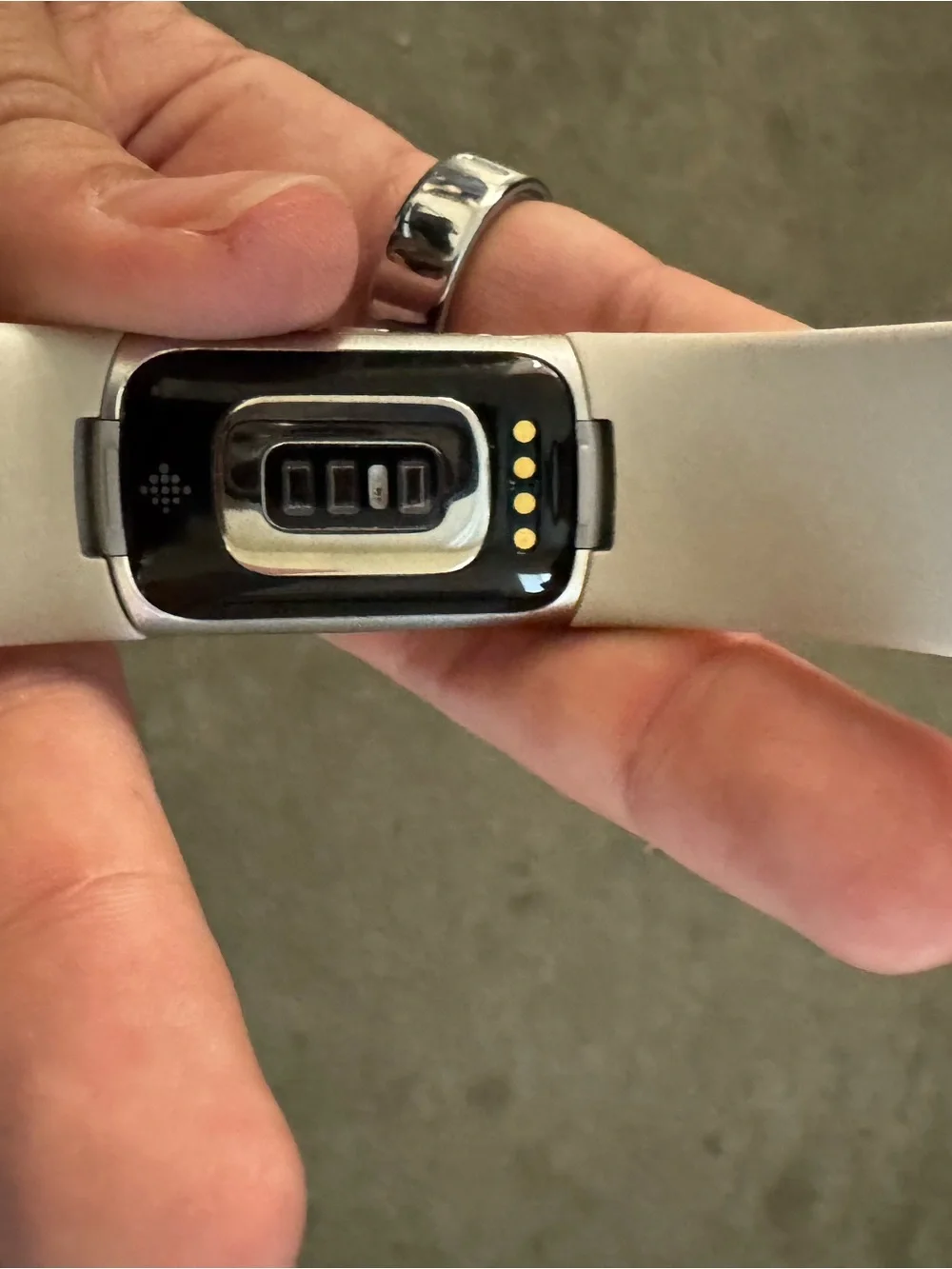 White Fitness Tracker Smart Band with OLED Display